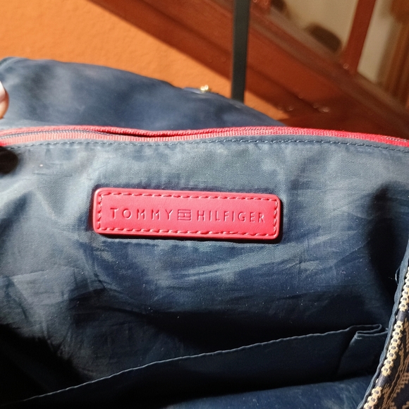 Tommy Hilfiger Blue and Red Monogram Backpack - Picture 7 of 8